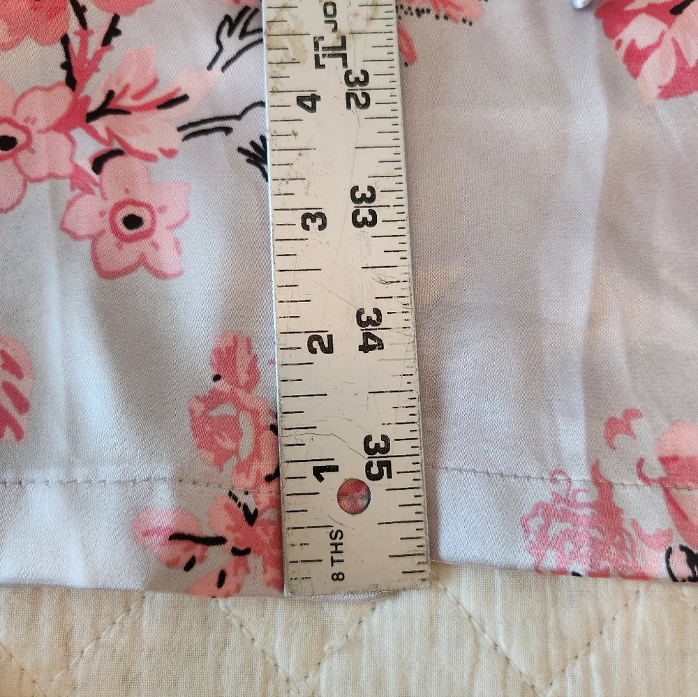 Jones NY Kimono Floral Satin In Pink and Light Gray - Picture 7 of 7